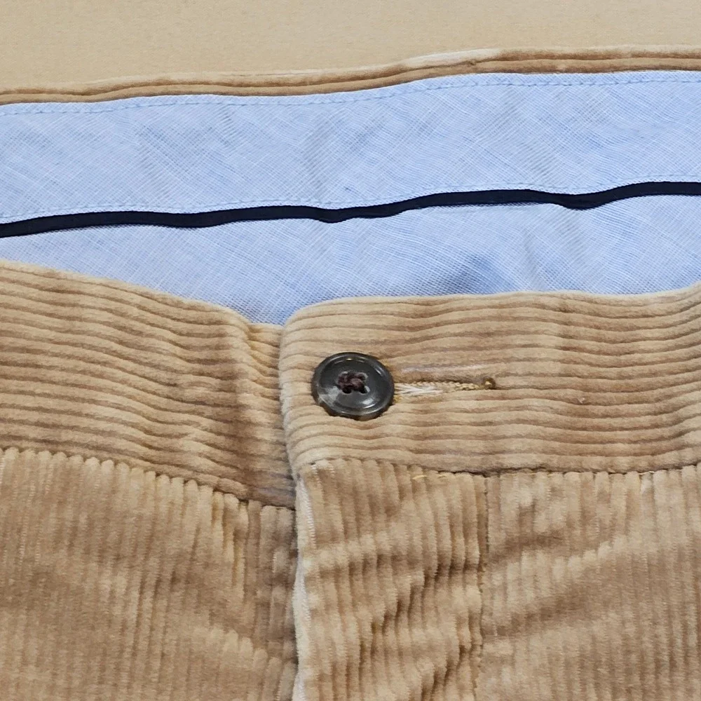 Polo Ralph Lauren Mens Classic Fit Corduroy Pants Tan Stretch 40x32 RN41381